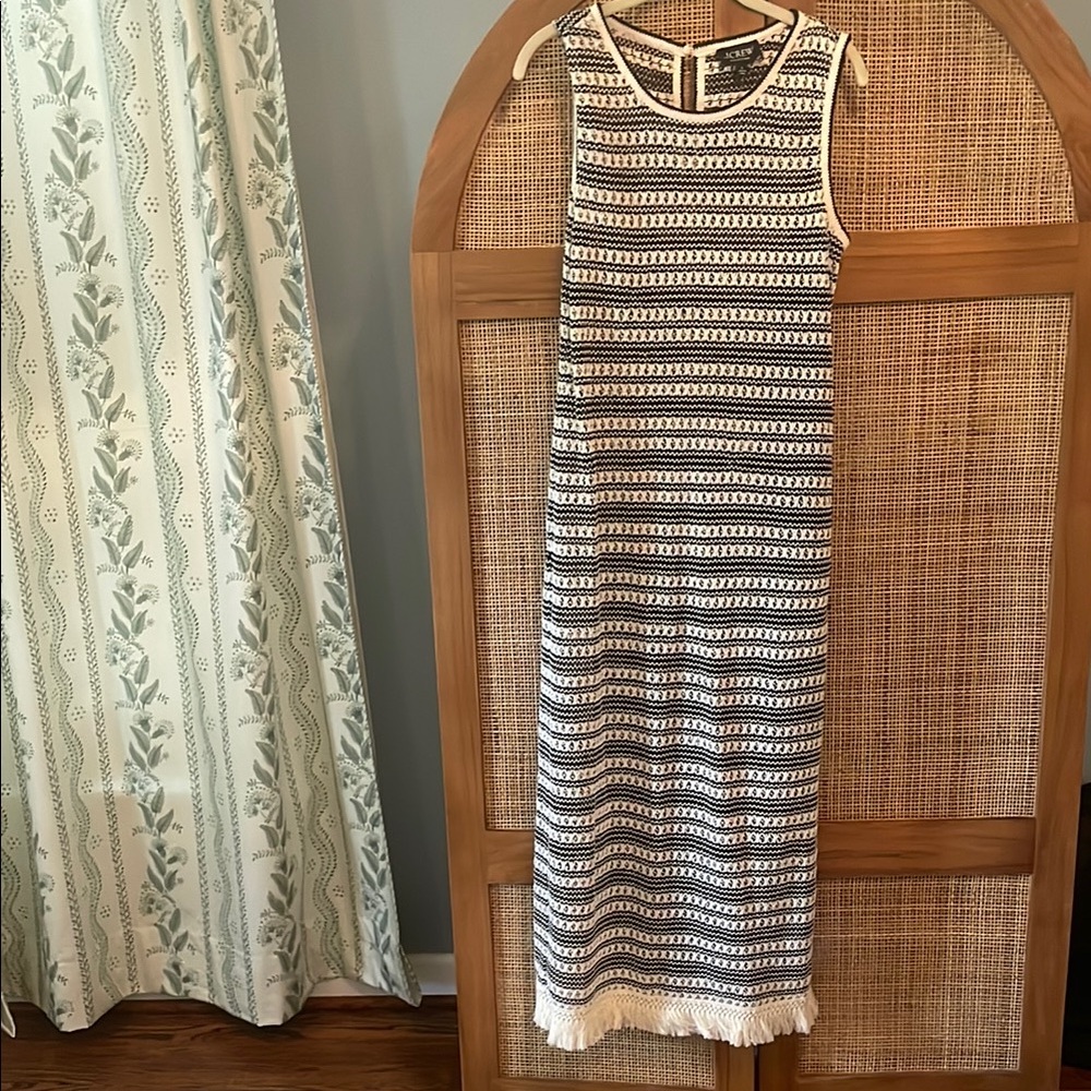 J. Crew collection crochet dress with black slip